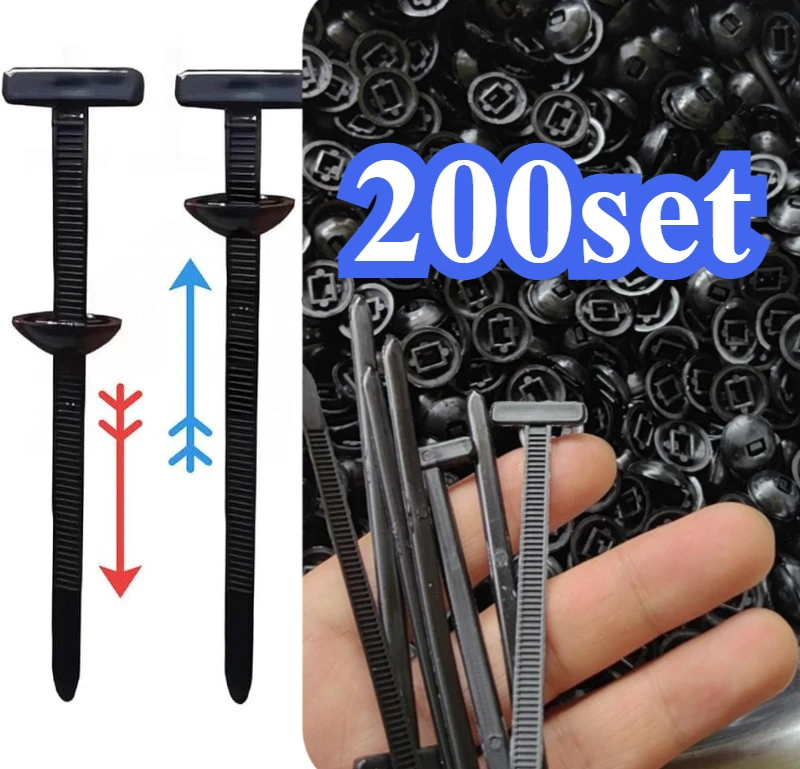 

Universal Nylon Cable Tie Buckle Auto Fastener Screw Replacement Clip Car Fender Trunk Engine Guard Panel Wire Management Secure