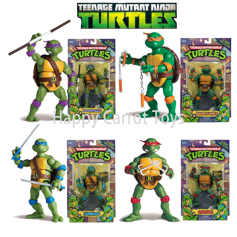 Original Playmates TMNT Classic Collection 6-Zoll-Actionfiguren aus der animierten Serie von 1988, bewegliches Ninja Turtles-Modell, Geschenk für Kinder, Spielzeug