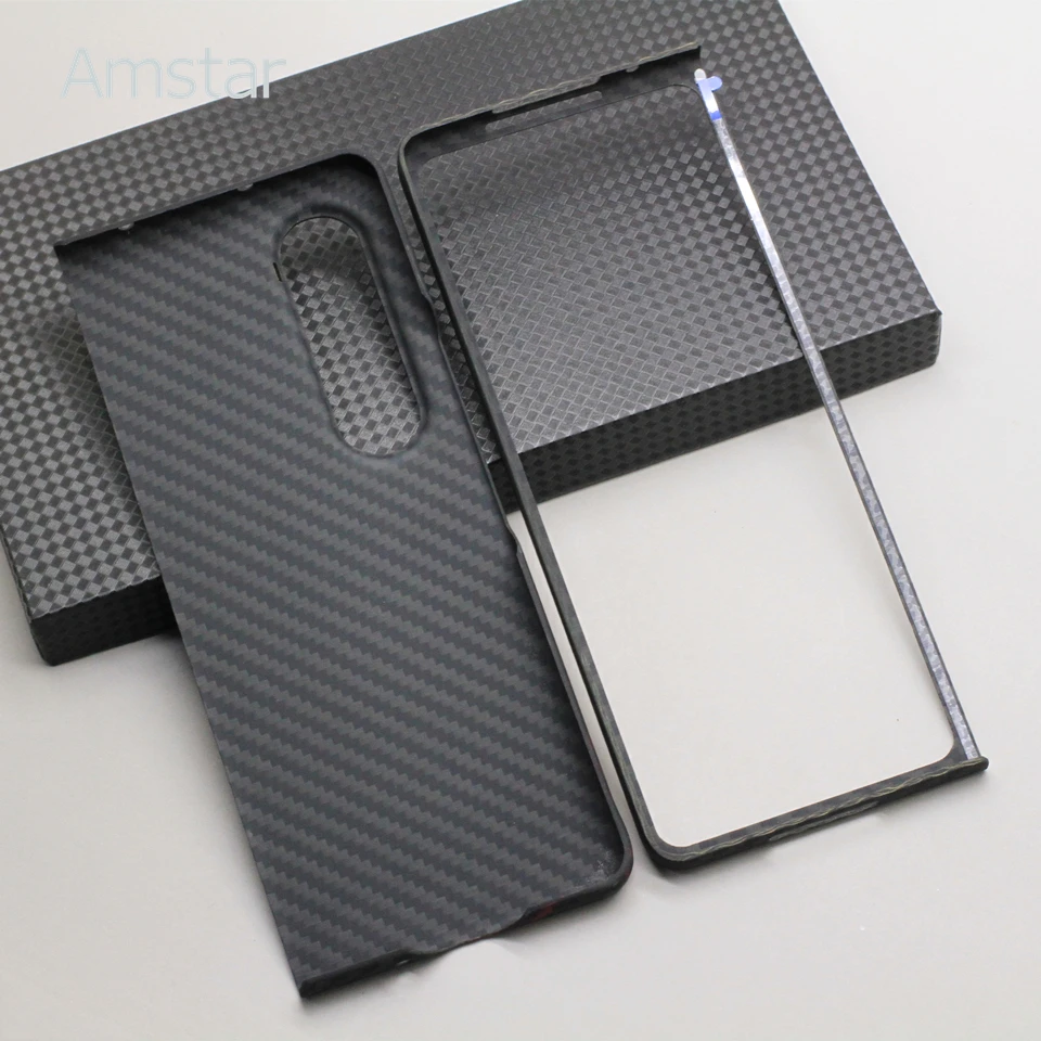 Amstar Real Carbon Fiber Phone Case for Samsung Galaxy Z Fold 4 Ultra-thin Anti-drop Aramid Fiber Z Fold 4 5G Foldable Cover