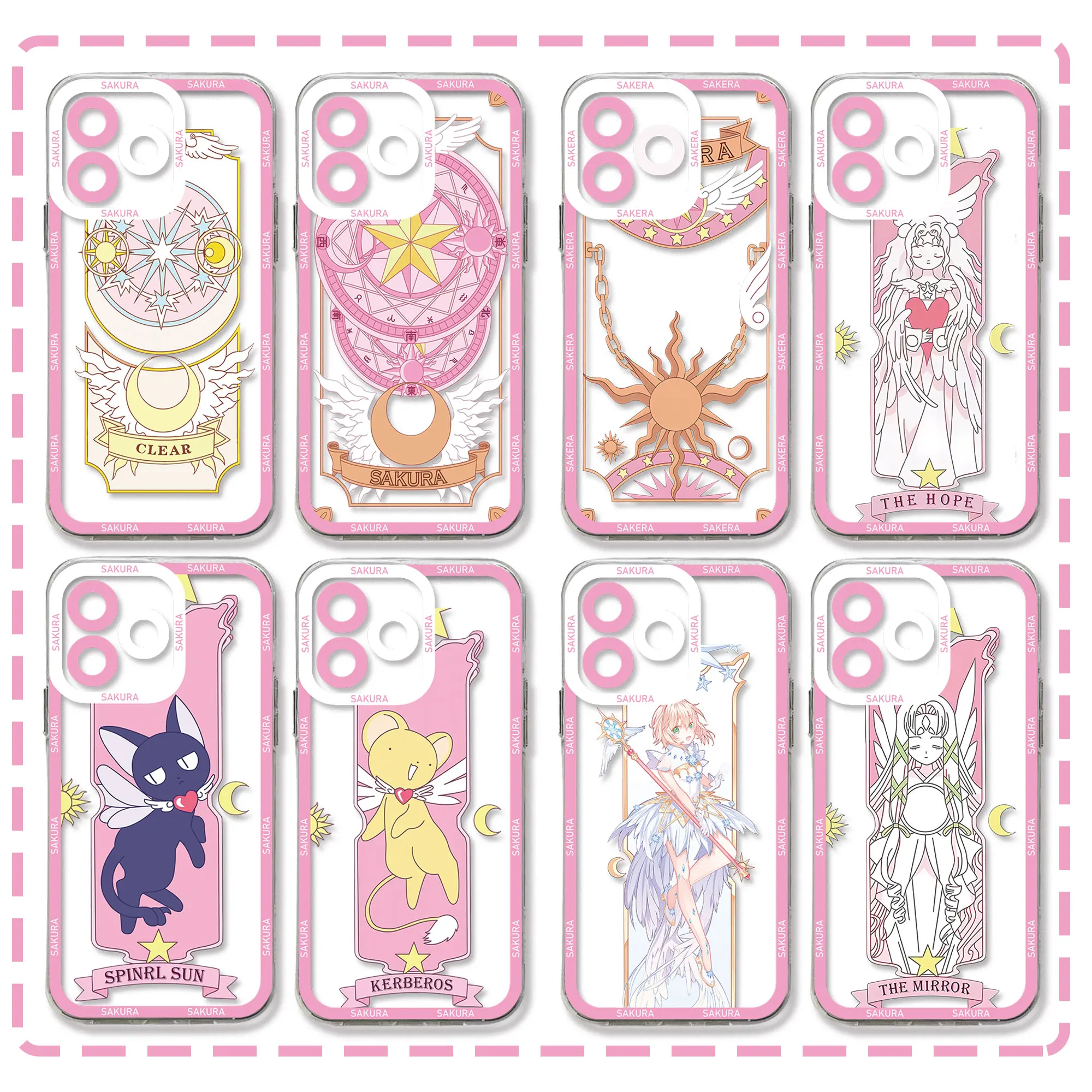 Cardcaptor Sakura Magic Circle Phone Case For Samsung S24 S23 S22 S21 S20 S10 FE Note20 Note10 Plus Ultra Lite 5G Clear Cover