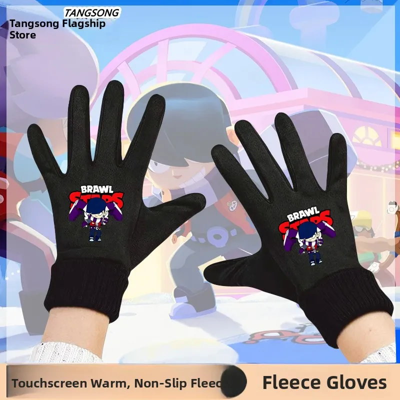 

BrawlStars Winter Fleece Lined Touchscreen Cycling Gloves Unisex Warm Thermal Gloves for Men And Women Casual Style Gloves
