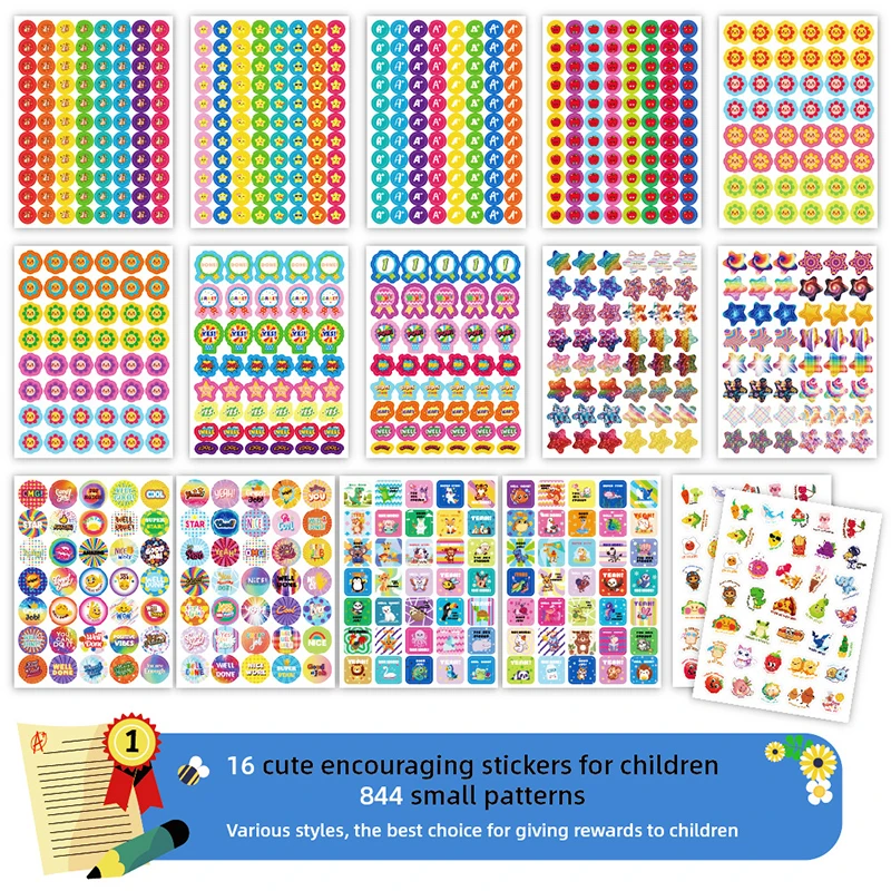 Reward Stickers 844 Encouragement Stickers-Motivational Teacher Classroom Reward Sticker Motivate students Family Reward Sticker