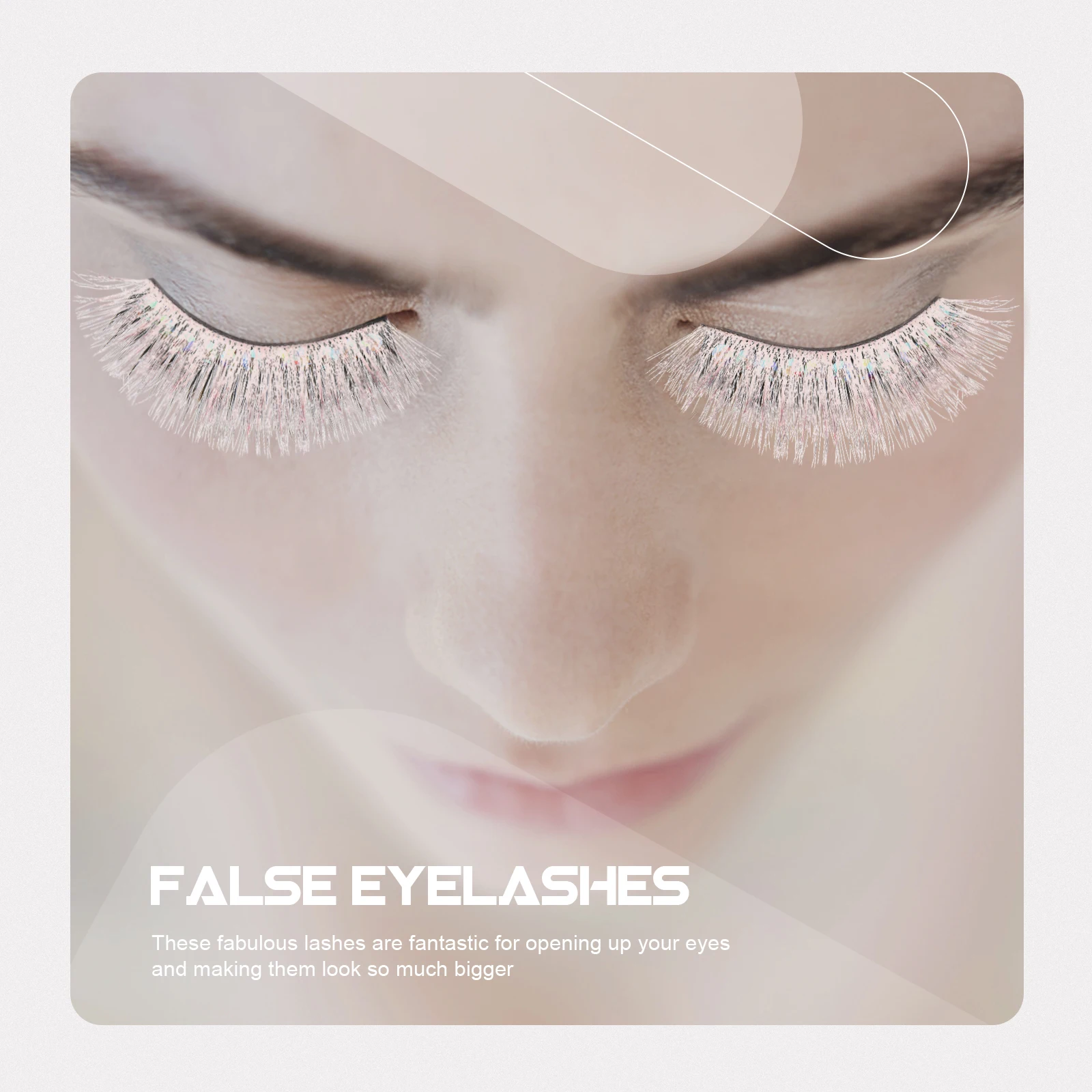 

Colored False Eyelashes Fake Cosplay Faux Fashionable Strips for Party Halloween Stage Prom Makeup Lashes