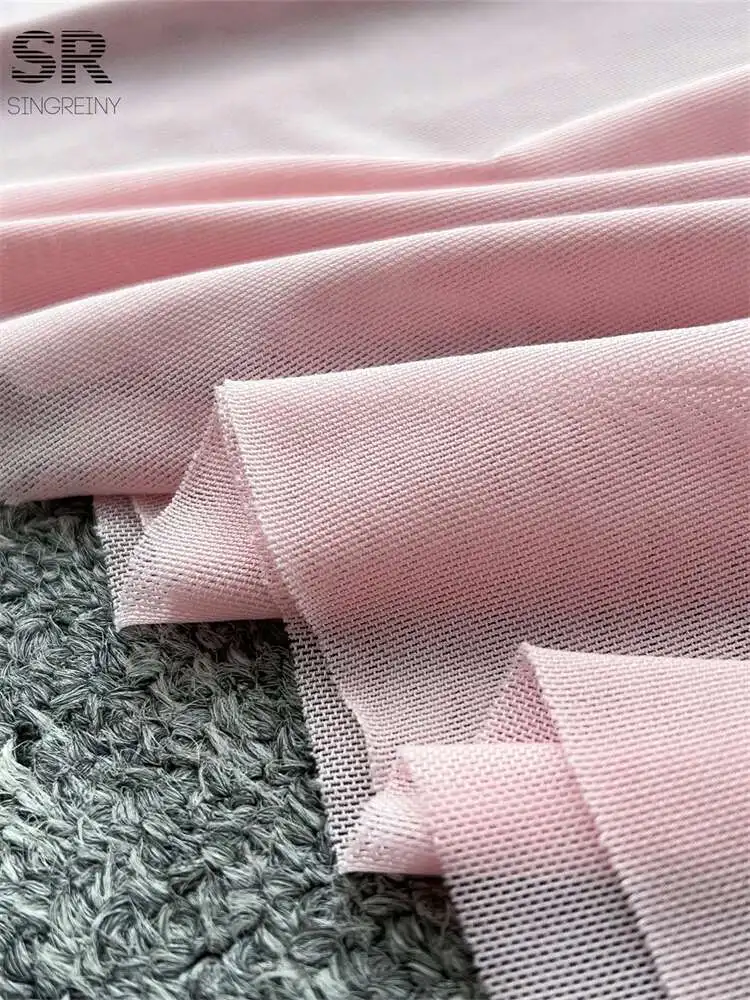 BabYoung Sommer Perlen Zwei Stücke Sets Frauen Halter Crop Top + Sheer Solide Bodycon Langen Rock Mesh Sexy Urlaub 2 stücke Anzüge