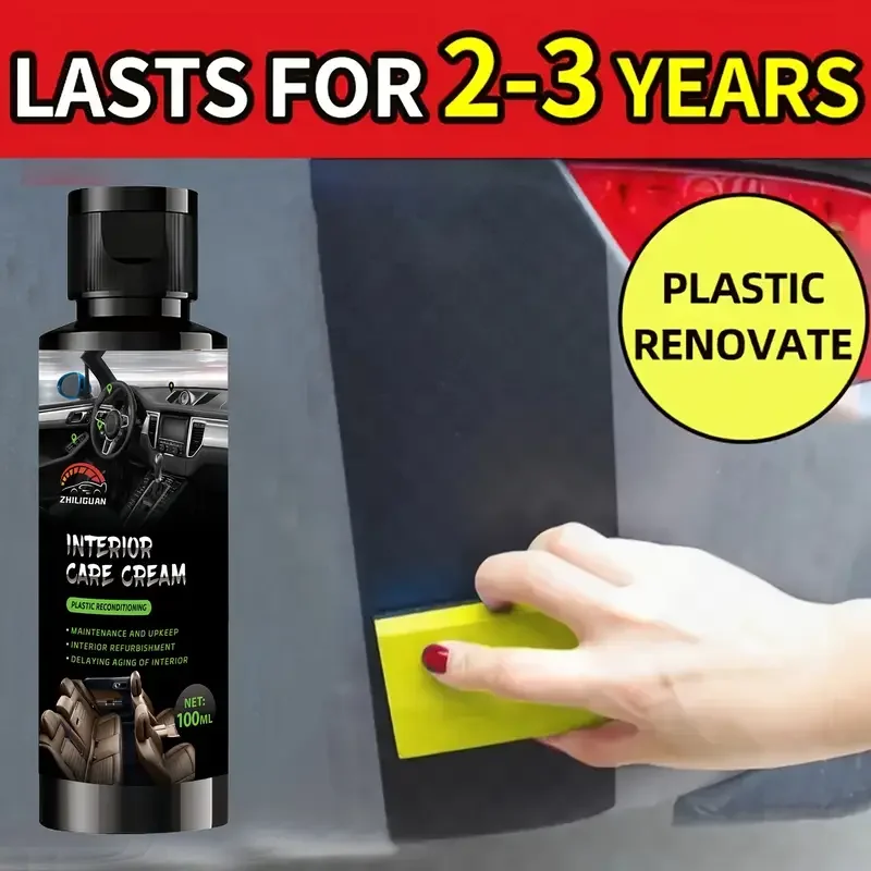 Car interior repair wax, plastic parts refurbishing agent, interior gloss enhancer, tire protection agent