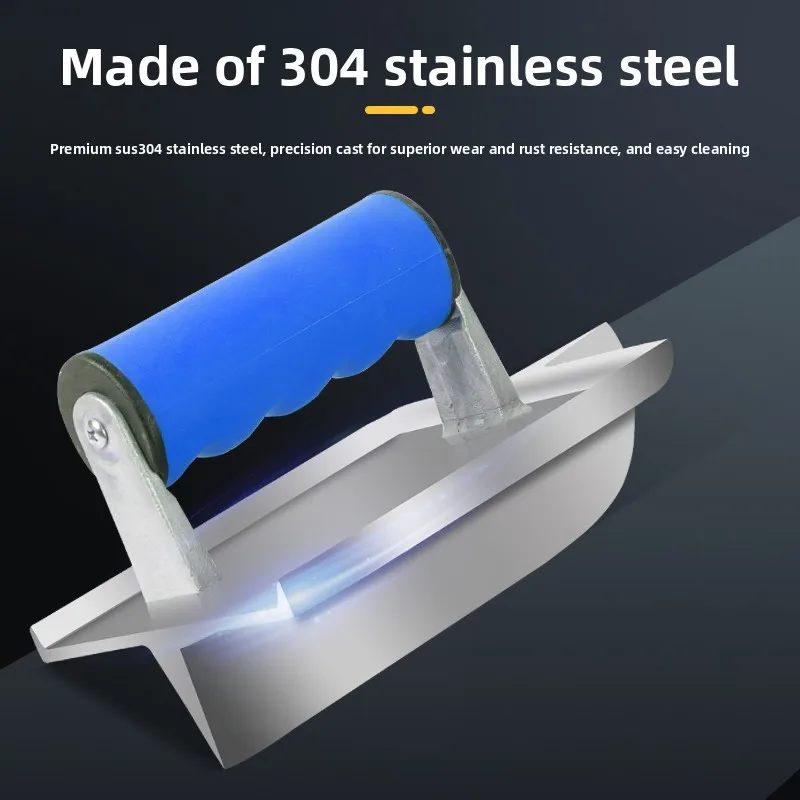 Concrete Hand Groover Tool – Stainless Steel Manual Joint Cutter for Cement Floor, Road Seam Tool
