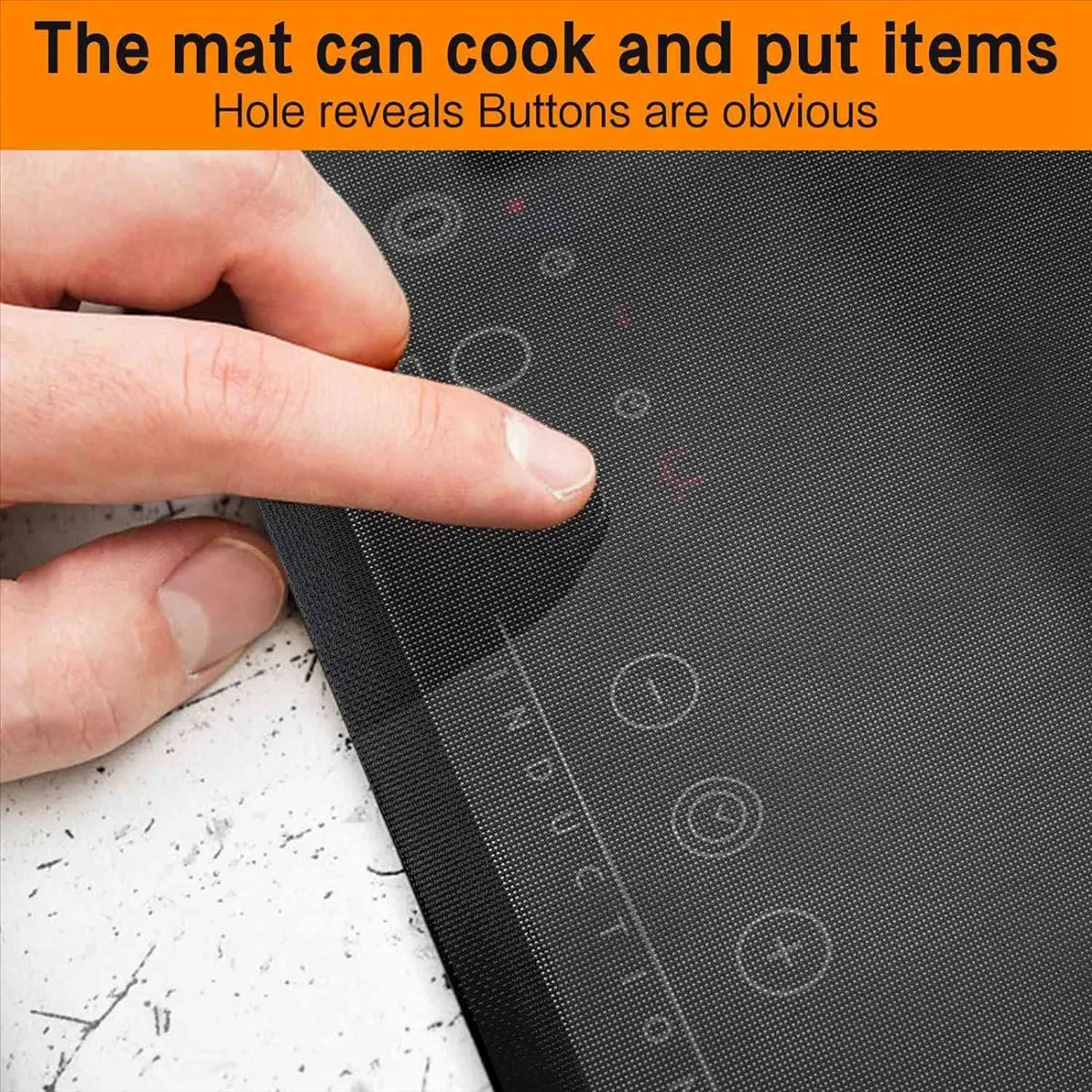 &A11I 52X78cm (20X30 Inch) Induction Hob Protector Mat, Magnetic Silicone Induction Hob Mat, Induction Hob Cover Protector