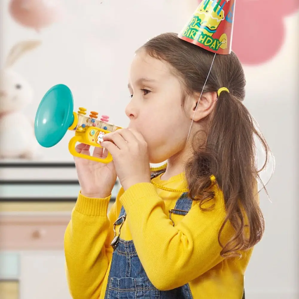 التعلم المبكر البوق الصغير تهب مع حبل معلق الكرتون الأرنب القرن الكلام تعزيز آلة موسيقية البوق هدية