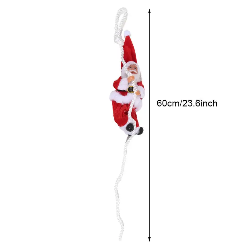 1pc decoração de natal papai noel corda de escalada pingente resina idosos boneca pingente corda de escalada pingente de idosos