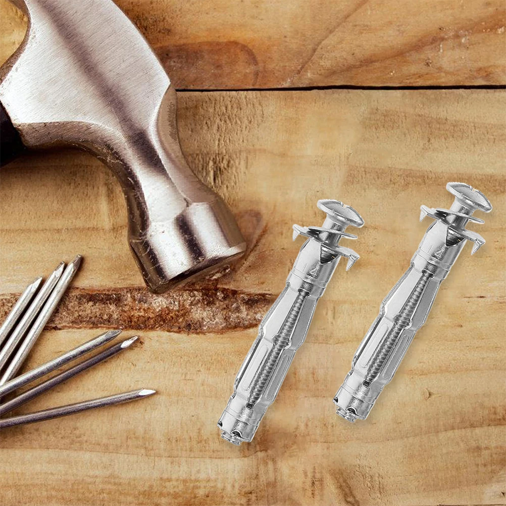 

25pcs Drywall Galvanized Hollow Wall Anchors Steel Hollow Wall Bolts Expansion Nuts Threaded Screw Set for Mounting