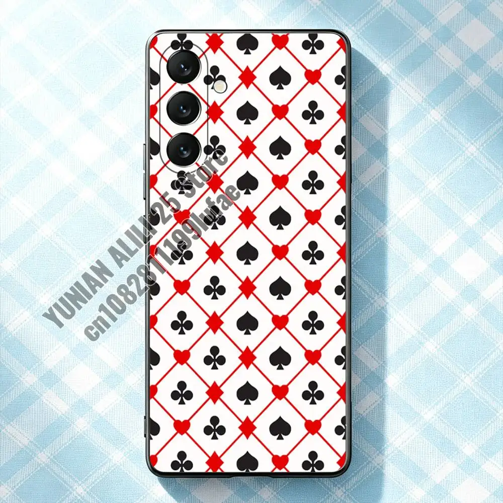 Poker Card Suit Art Phone Case for Samsung Galaxy S21 S22 S23 Ultra Plus S24 S25 S26 FE Lite TPU Protector 4