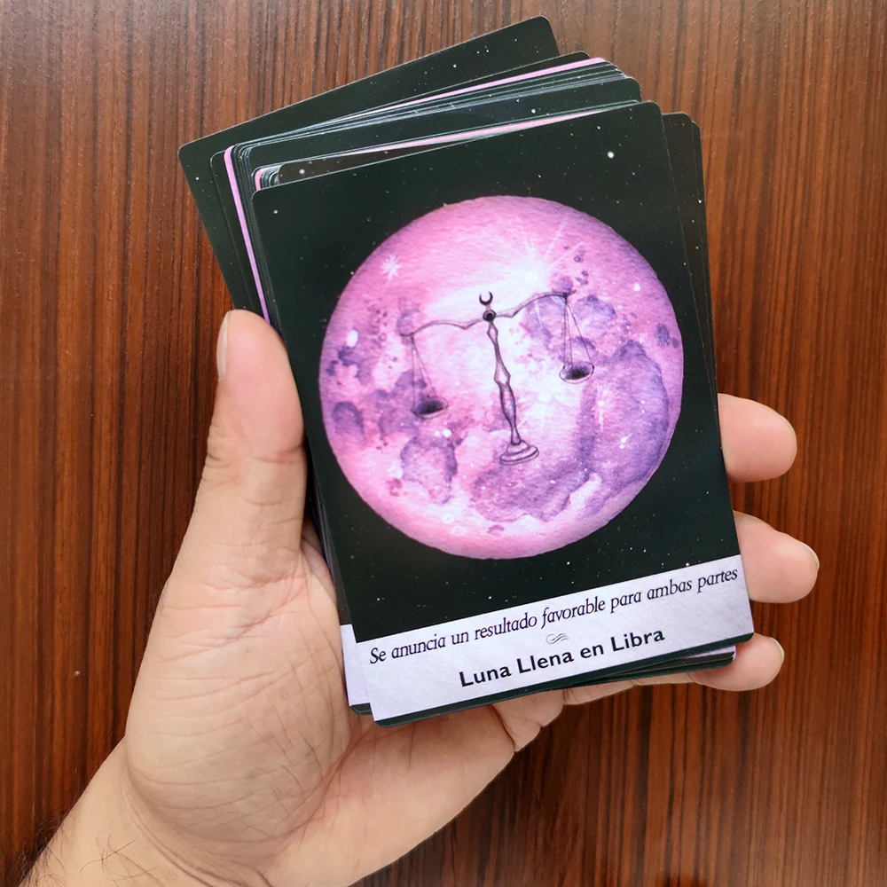 Spanish La Lunología Oracle Cards: A 44-Card Deck Keywords Oracle Cards