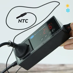 Reptile Terrarium Thermostat Controller LED Temperature Sensor Digital Outlet Thermostat Suction Cup Terrarium Tank Accessories