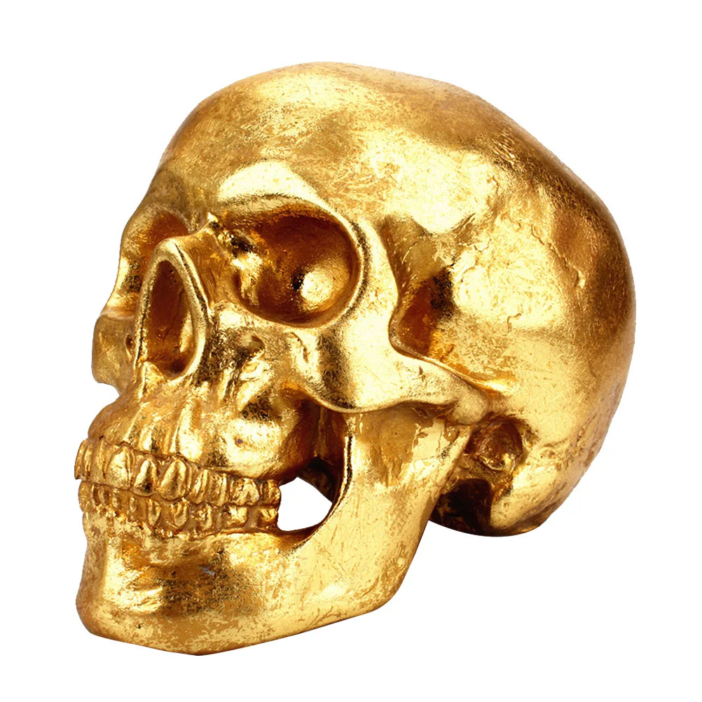 

Creative Gold Skull Coin Bank Skull Money Box Piggy Bank Home Decoration Halloween Gifts