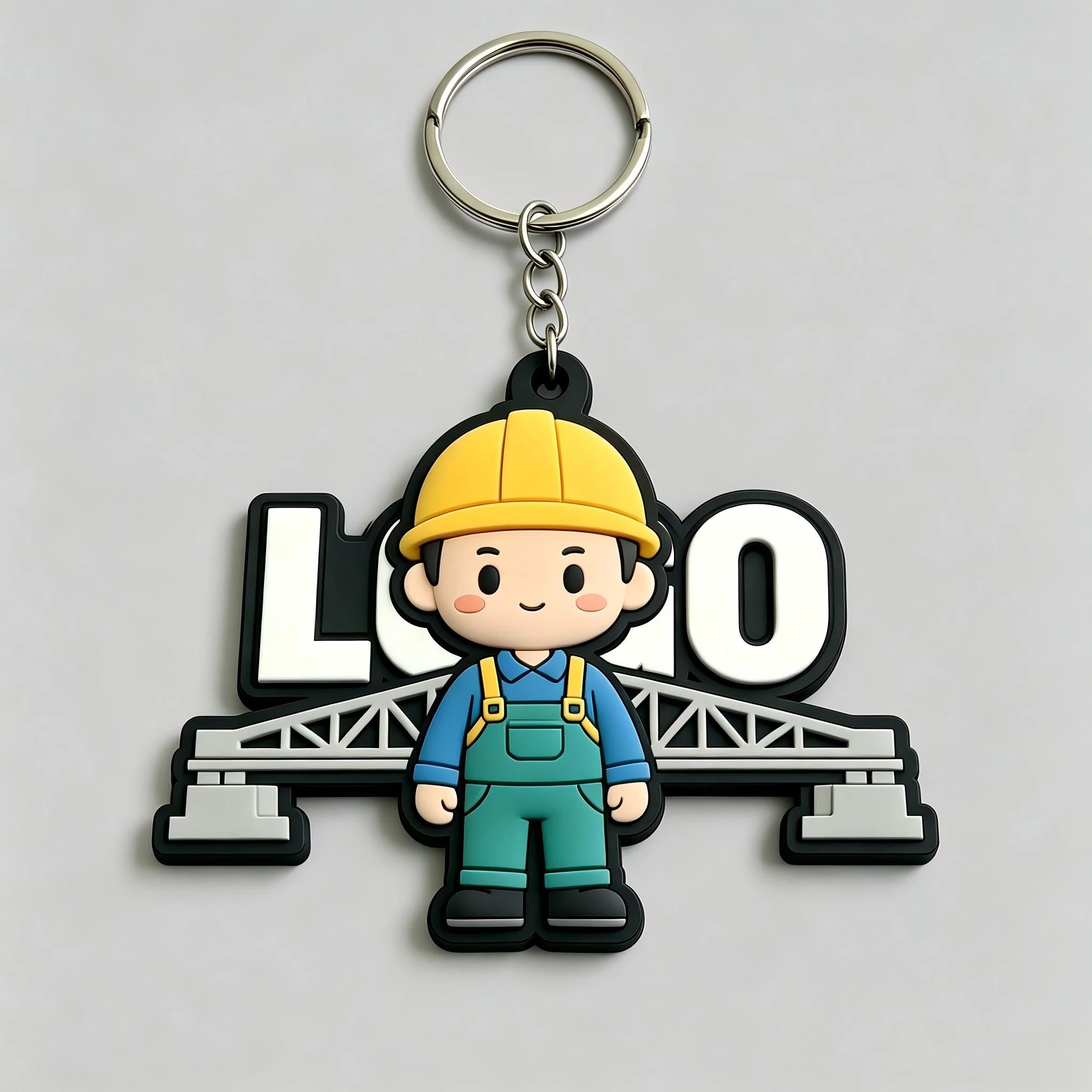 Custom Logo Badge Keychain With Ring, Ideal For Office Staff, Employees, Doctors, And Nurses As Gifts