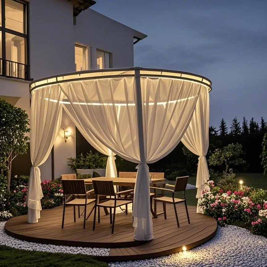 مظلات خارجية: أناف مستديرة، مظلات خيمة ذات مناظر طبيعية خلابة للمخيم/المزارع، ساحة B&B ومظلات خارجية للفندق