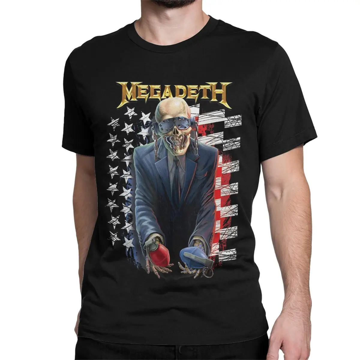 Novelty Rust in Peace Metal Rock Band T-Shirts Men Women Round Collar 100% Cotton T Shirt Megadeths Short Sleeve Tees Party Tops