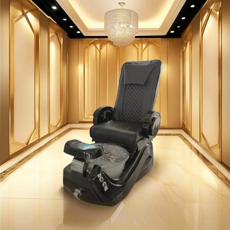 Classic Electric Manicure Pedicure Chair with Drain Pump & Magnetic Pump for Nail Spa Spa Furniture Whirlpool Whirlpool Function