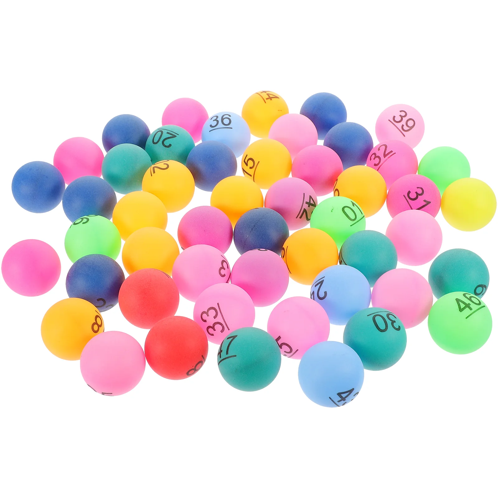 50 Pcs Digital Table Tennis Funny Lottery Balls Seamless 400X400X400CM Calling Bar Game Props Plastic Sphere Picking Small