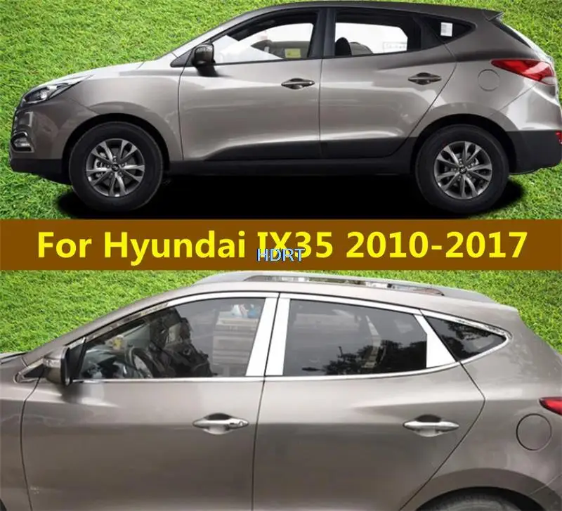 

For Hyundai IX35 2010-2017 Stainless Steel Car Style Door Window Pillar B/C Post Column Cover Trims Sticker External Accessories