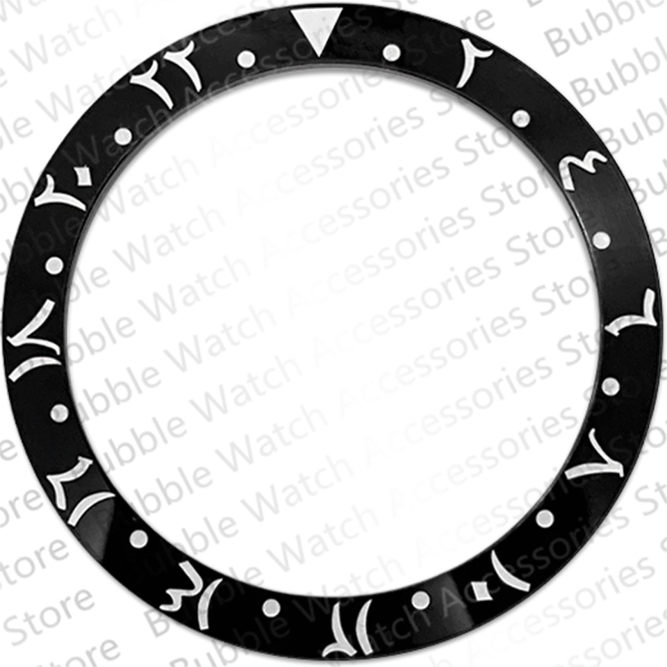 38 мм х 30, 7 мм, черный, синий, зеленый, арабский, 24 керамический Безель вставка, подходит для мужских механических часов Rlx