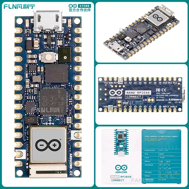 arduino-nano-rp2040-connect-with-headers-abx00053-italy-official-original-genuine-raspberry-pi-rp2040