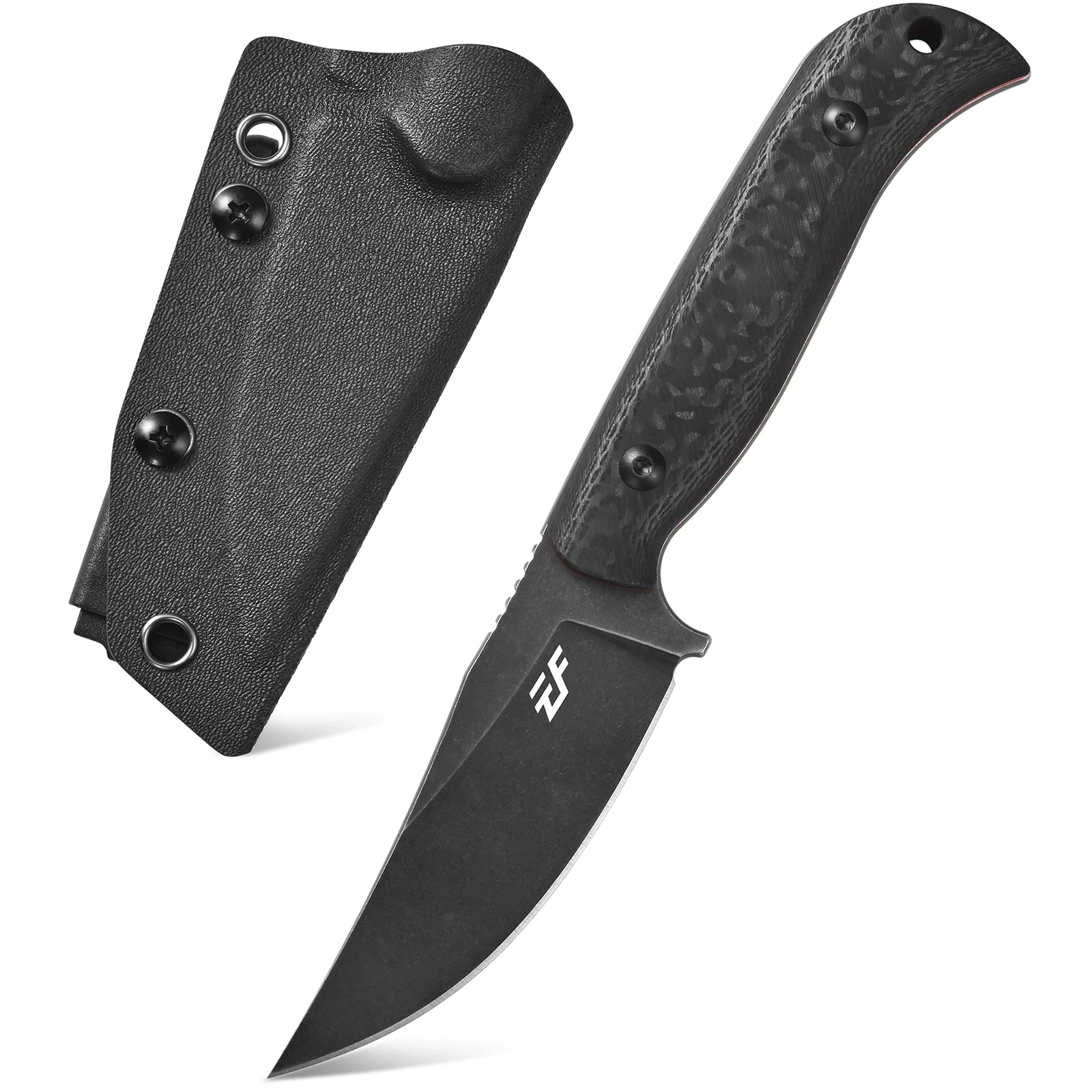 Eafengrow EF181 Portable EDC Fixed Blade Knife VG-10 Steel Micarta/Carbon Fiber Handle Full Tang Small Fix Knifes for Work Camp