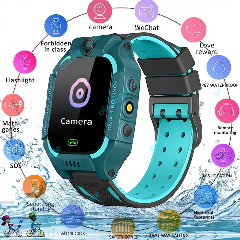 

New Kids 2G Smart Watch SOS GPS Location Sim Card Call Child SmartWatch Camera Waterproof Boys Girls Gift For IOS Android 2025