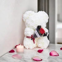 Foam rose teddy bear carry bouquet. Ideal for weddings, Mother's Day, thank you to nurses/teachers or other celebrations! 2