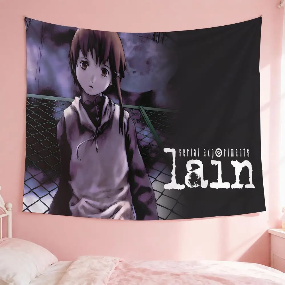 Serial Experiments Lain Tapestry Wall Hanging Bohemian Wall Tapestries Mandala Home Decor For Living Room Bedroom Dorm