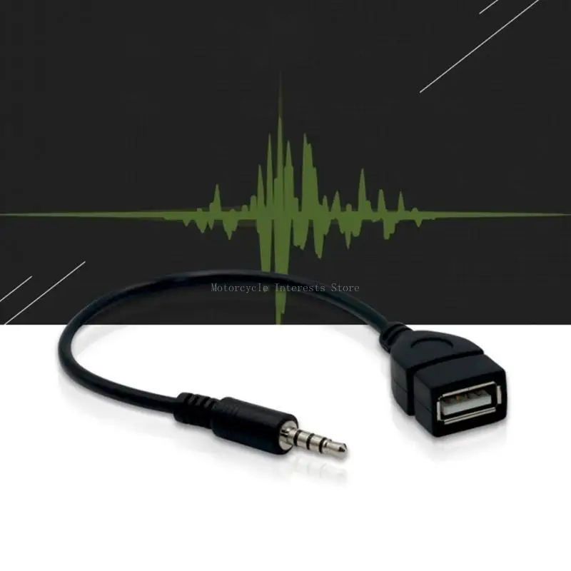 USB to 3.5mm Jacking Sound Adapter AUX to USB Adapter Sound Music Car Stereos Male