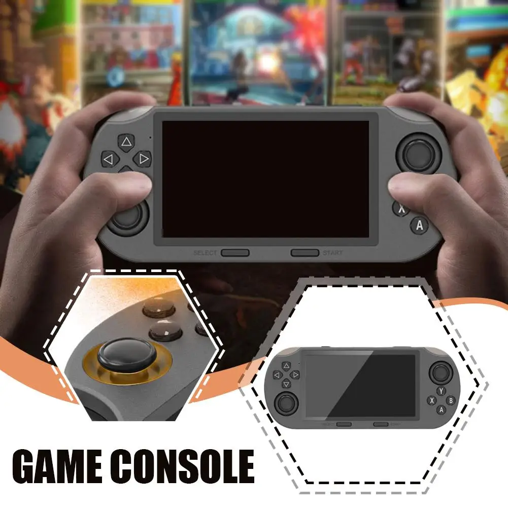 64GB For SF3000 Retro Game Console Arcade Multiple Games 4.5-inch Handheld Game Console HD Large Screen Handheld Console