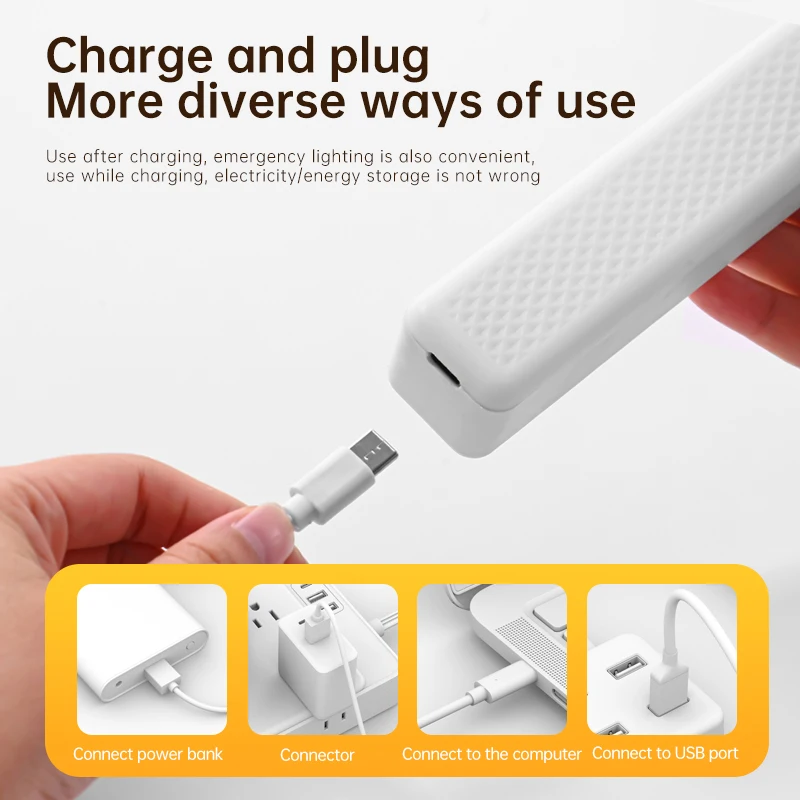 LED Closet Lights Motion Sensor Lamp Wireless Rechargeable Cabinet Night Light For Kitchen Bedroom Wardrobe Sensor Night Lamp