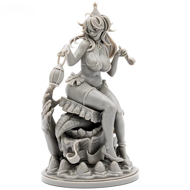 1/24 (75mm) Die-casting Resin Model Kit, GK， Resin White Mold Unpainted