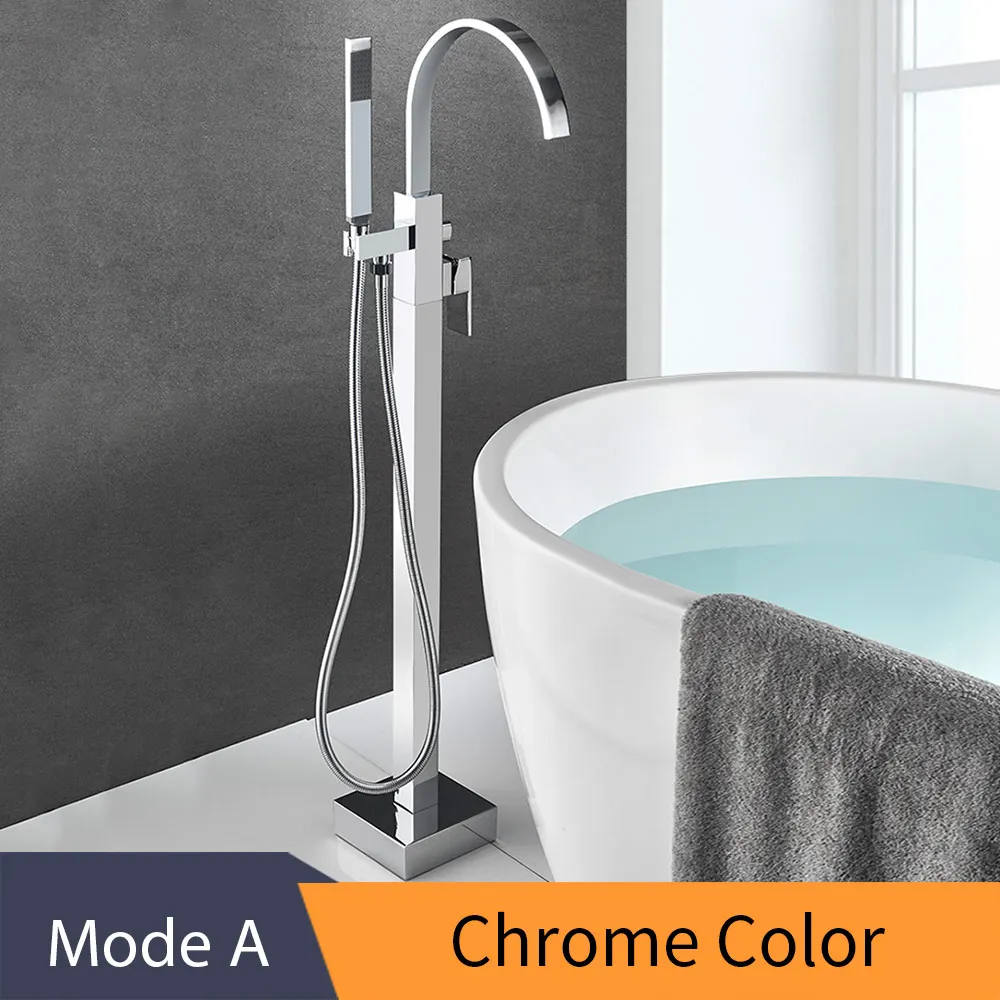 4015-L-A Bathtub Floor standing bath mixer Chrome floor standing shower ,shower head rain toilet hand shower