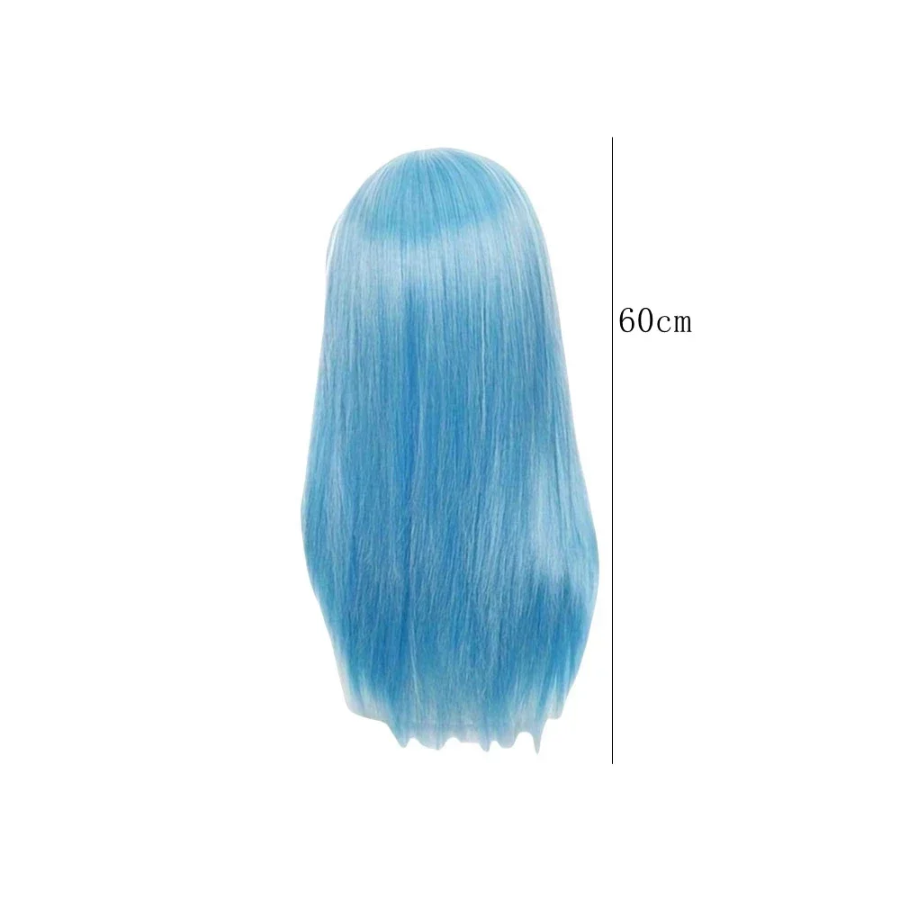 New Miwa Kasumi Cosplay Wigs Jujutsu Kaisen Blue Long Hair Heat Resistant Synthetic Party Festival Accessories