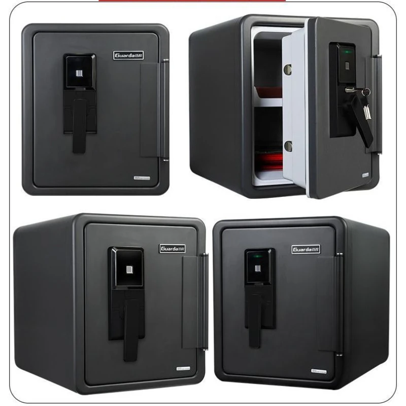 Fingerprint Fireproof Anti-theft Safe Waterproof All Steel Bedside Office Home Heavy Duty Safe