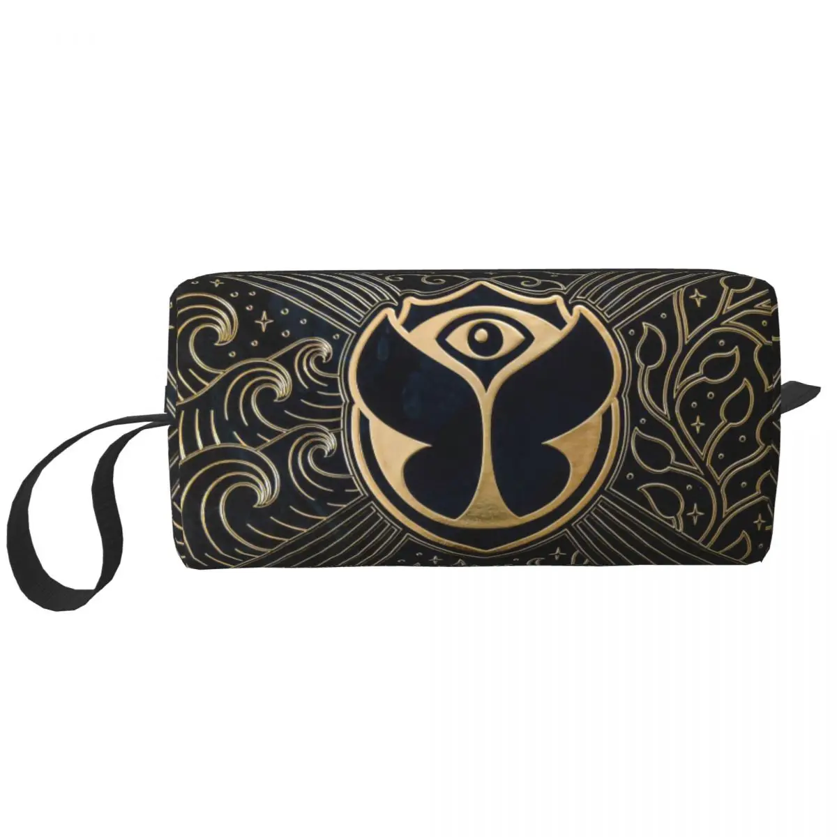 Custom Tomorrowland Travel Cosmetic Bag Belgian Electronic Dance Music Festival Makeup Toiletry Lady Beauty Storage Dopp Kit