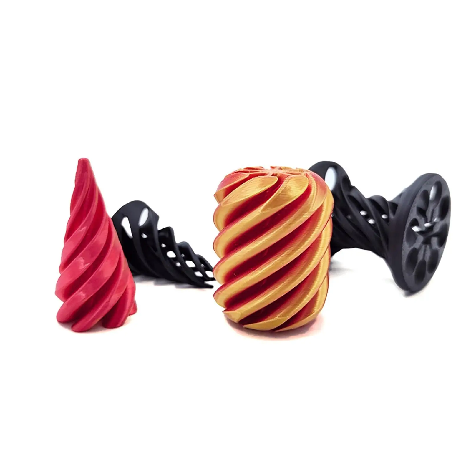 Unmögliches Kegel, Spiralkegel-Zappel spielzeug, Durchgang durch Pyramiden-Zappel spielzeug, 3D-gedrucktes Spiral kegels pielzeug, Pyramiden-Durchgangs skulptur