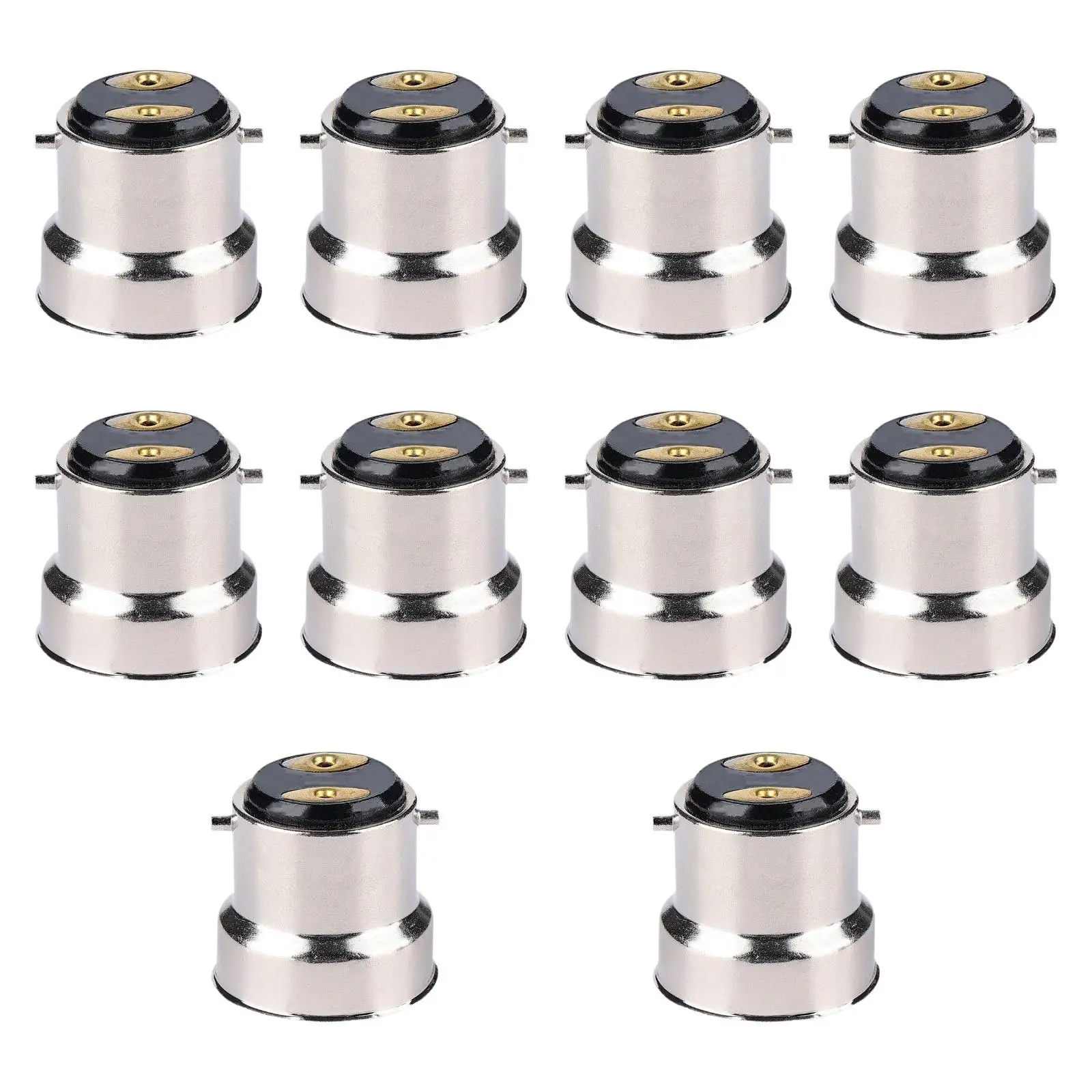 10Pcs B22 to E27 Adaptor Bulb Holder Converter Lighting Accessories to Screw Lamp Holder for Light Home Office Lamp Bulb