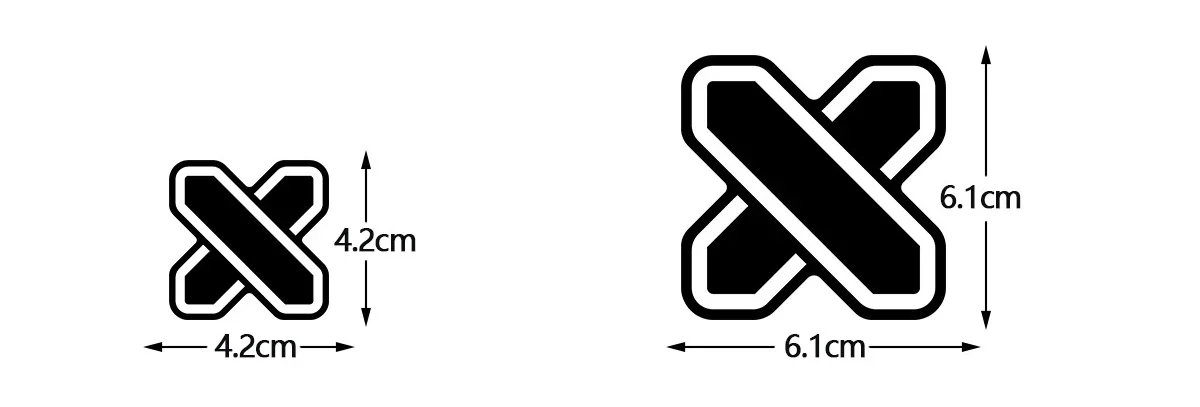 X Logo Reflective Laser Sticker Vinyl Decals Motorcycle Helmet Body Fuel Tank Honda Yamaha Kawasaki Decor