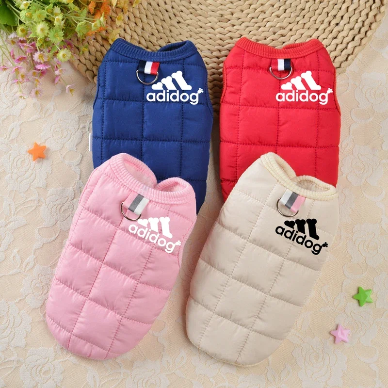 

Pet clothing winter thickened dog clothes autumn and winter new cotton-padded jacket vest multi-color waterproof warm