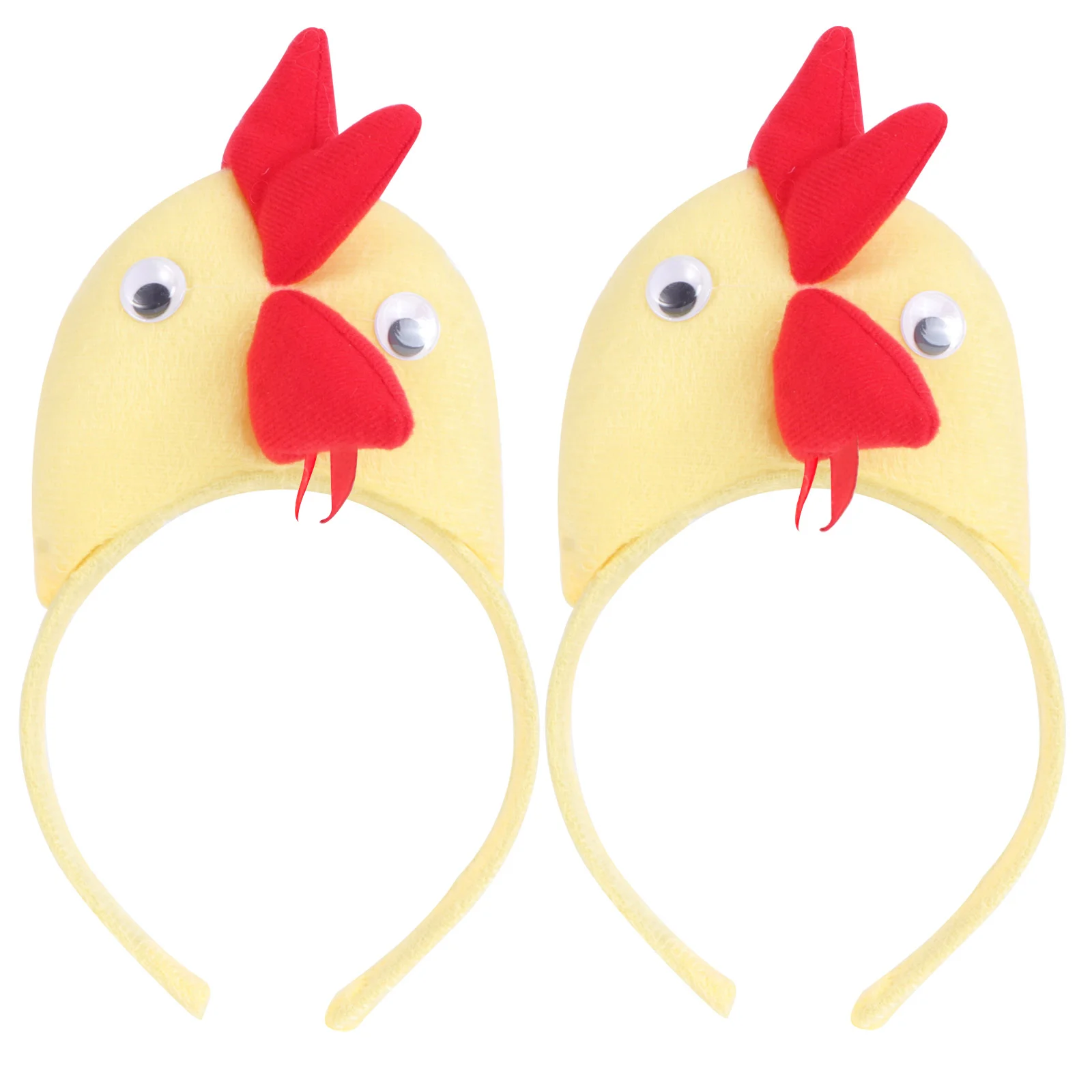 

2 Pcs Inflatable Rooster Headband Miss Hair Claw Clips Accessories for Women Pp Cotton Easter Headwear Festival Headdress