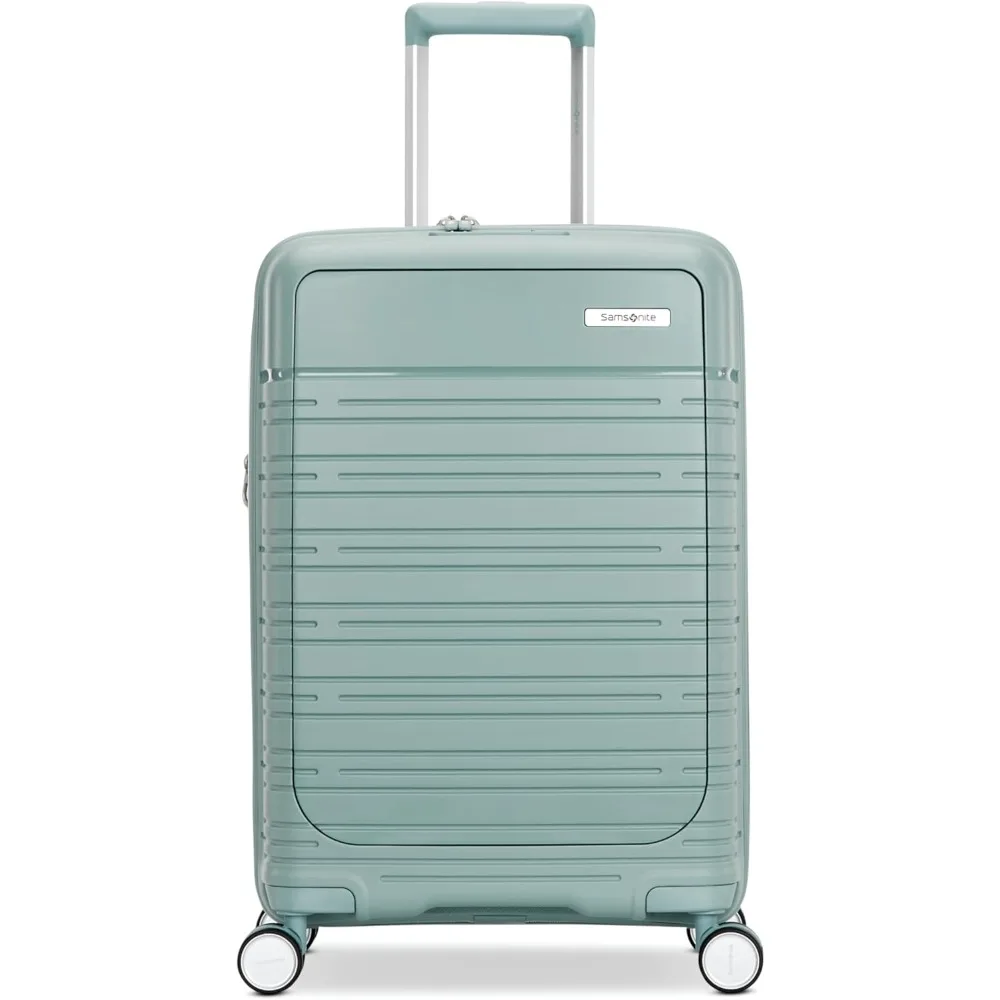 samsonite elevation plus - carry-on hardside luggage with quickentry™ front compartment - scratch resistant polypropylene shell,