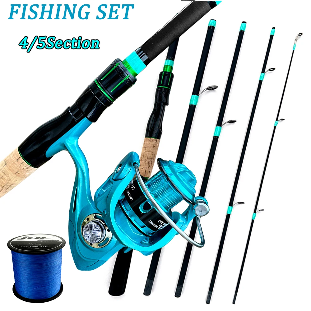 

Ghotda Fishing Rod Set 1.8m/2.1m Spinning Casting Rod 2000/3000 Series Spinning Reel With Line For Freshwater Bass Pike Fishing