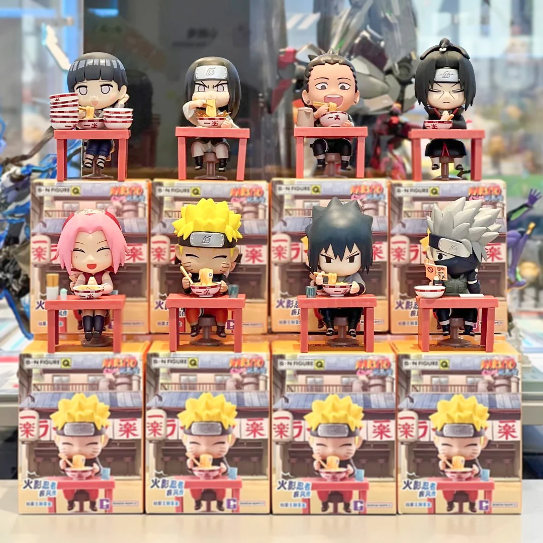 

BANDAI Naruto Shippuden Ramen Theme Series Blind Box Toy Figurines Q Version Anime Merchandise Action Figures Gifts In Stock