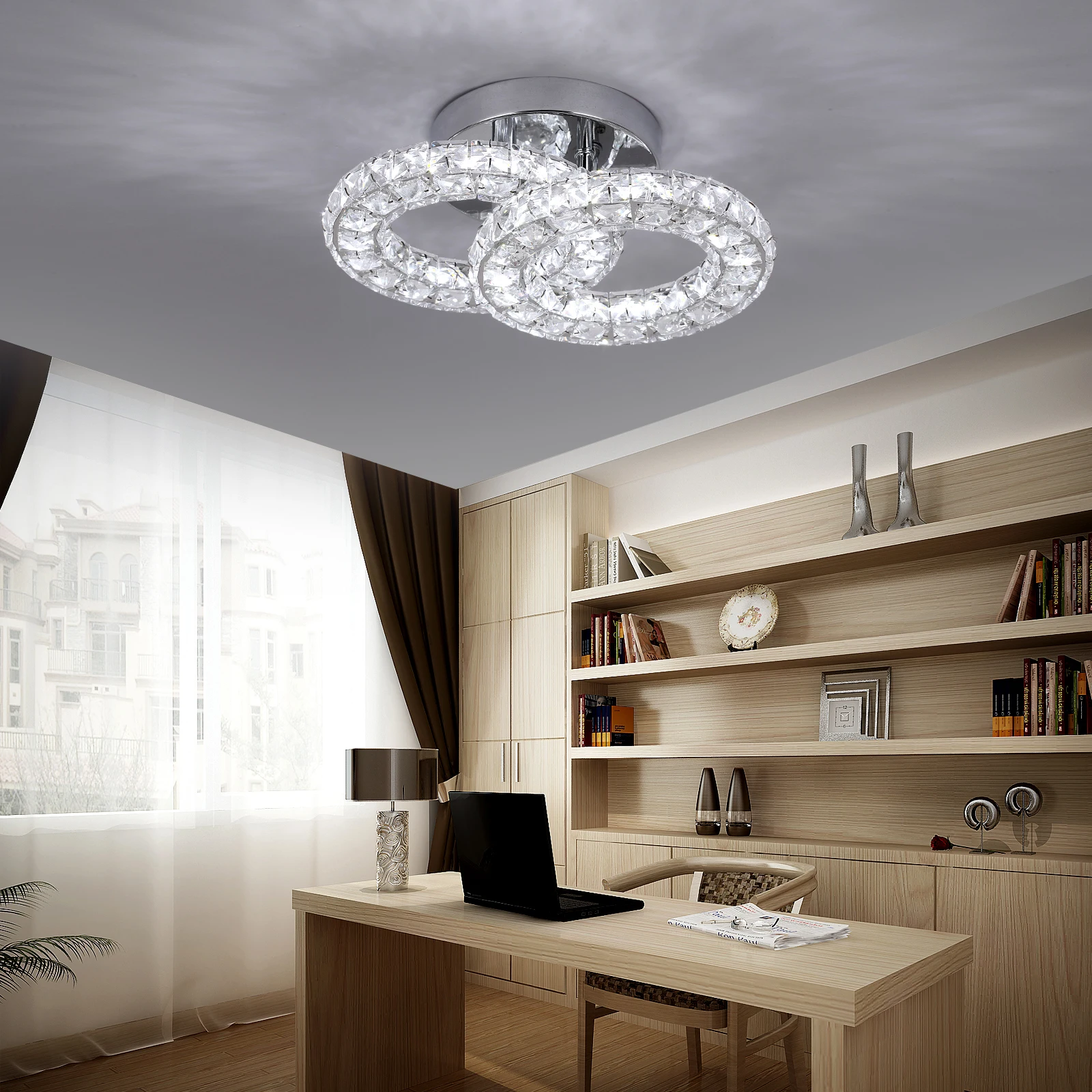 VETRULUS Modern Luxury Crystal Ceiling Lamp Chandelier Dining Living Room LED Indoor Lighting Fixture Home Decor Bedroom Fixture