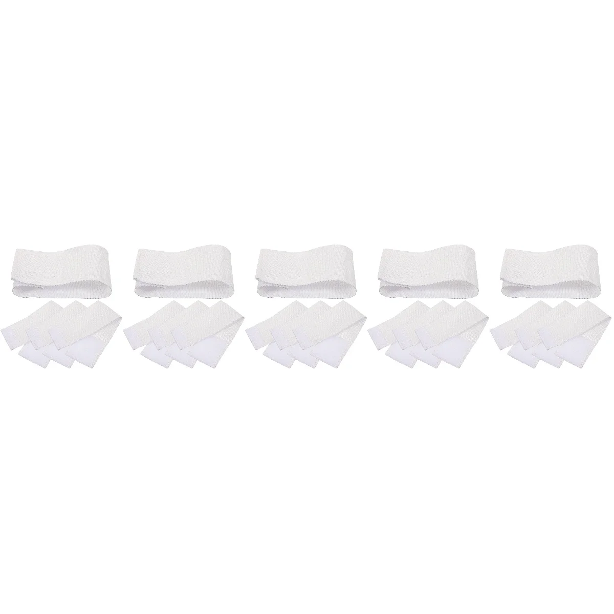 

Set of 5 Football Armbands White Mourning Multi-purpose Team Sports DIY Blank Child