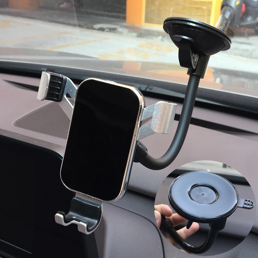 Gravity Car Mount For Mobile Phone Holder Car Windshield Clip Stand Cell phone GPS Support For iPhone 11 12 13 X Samsung Huawei