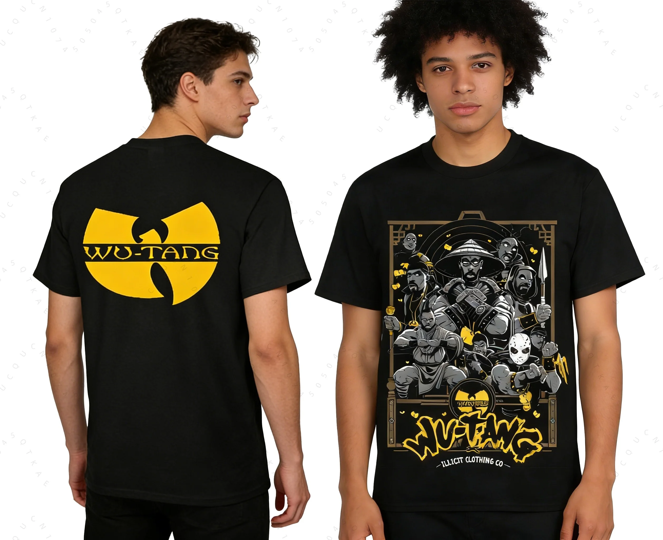 WU-TANG Clan Album Poster Peripherals Printed T Shirts Classic Street Hip Hop Music Fashion Tee Men Women Oversized Harajuku Top